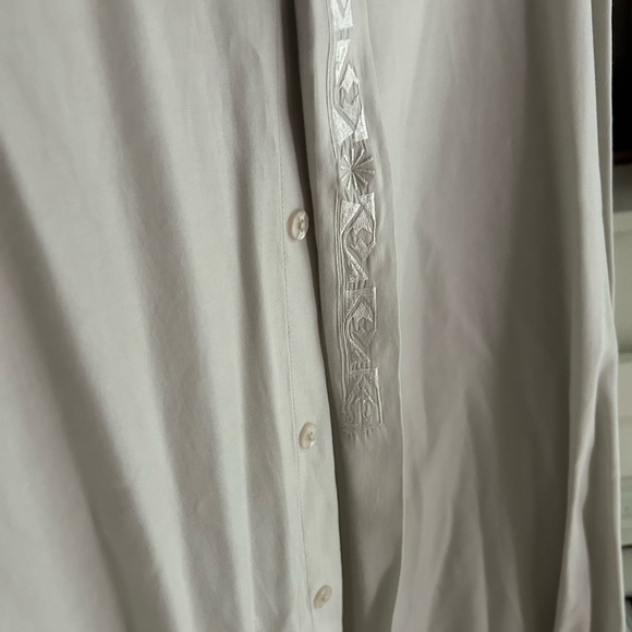 Elegant Light Gray Men's Dress Shirt L 16.5 - Picture 8 of 11